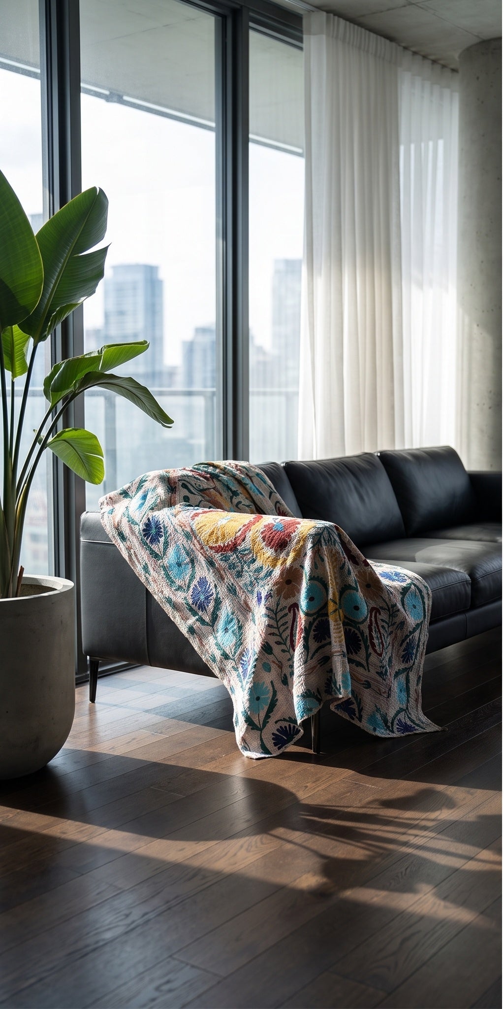 Heirloom Verse Luxury Vintage Suzani Kantha Throw