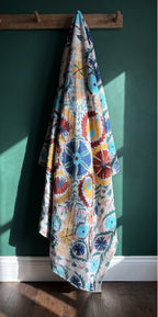 Heirloom Verse Luxury Vintage Suzani Kantha Throw