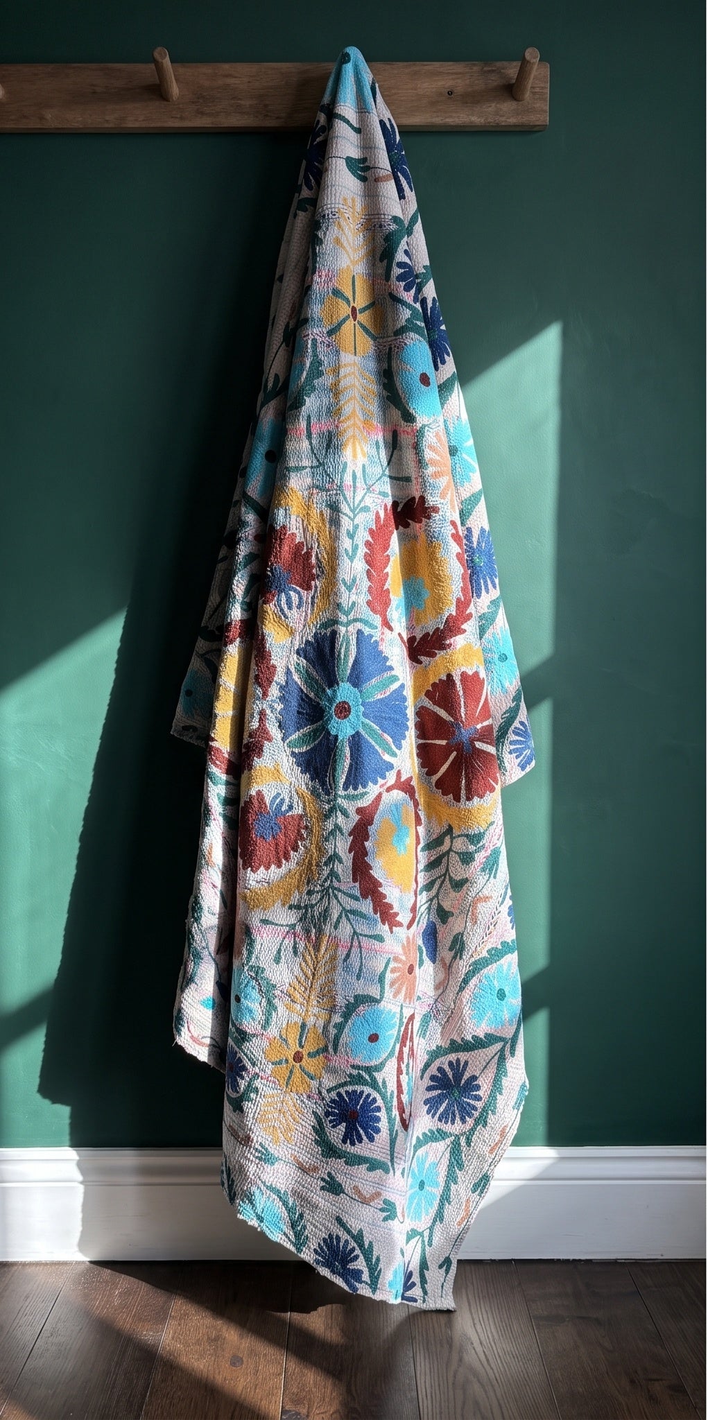 Heirloom Verse Luxury Vintage Suzani Kantha Throw