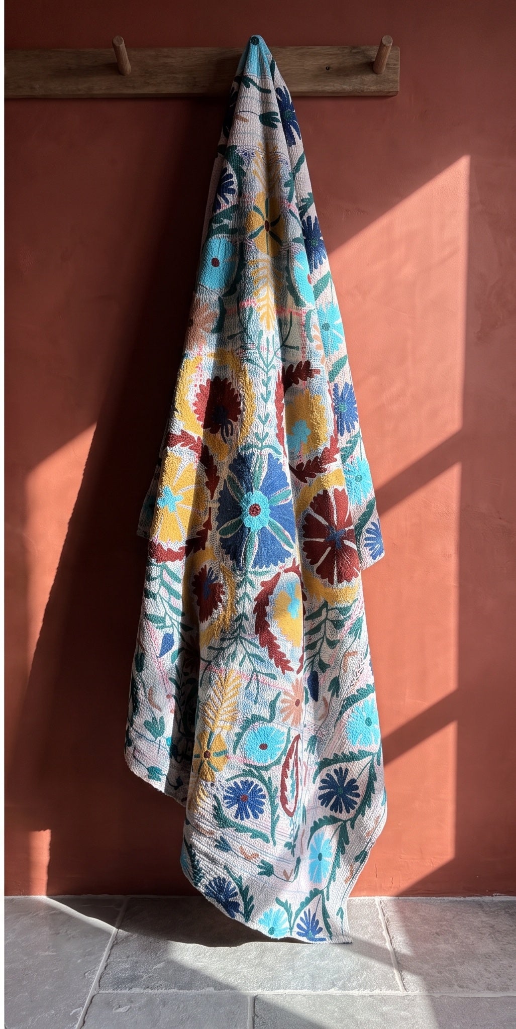 Heirloom Verse Luxury Vintage Suzani Kantha Throw