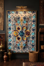 Heirloom Verse Luxury Vintage Suzani Kantha Throw