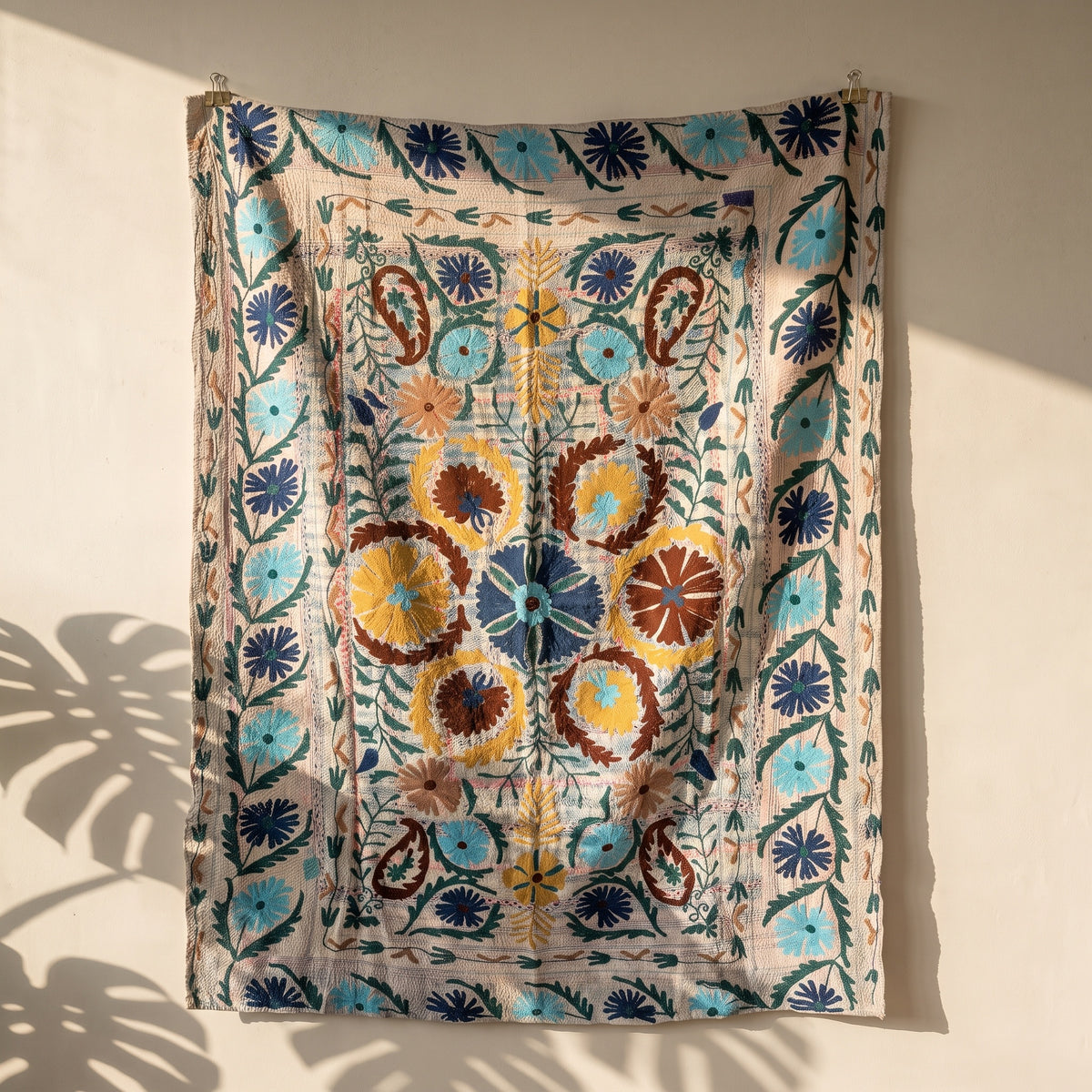 Heirloom Verse Luxury Vintage Suzani Kantha Throw