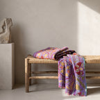 Quiet Stone Luxury Vintage Suzani Kantha Throw