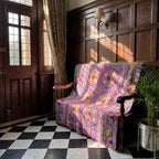 Quiet Stone Luxury Vintage Suzani Kantha Throw