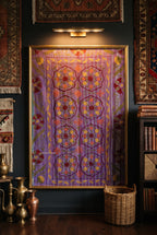 Quiet Stone Luxury Vintage Suzani Kantha Throw