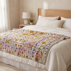Echo Stone Luxury Vintage Suzani Kantha Throw