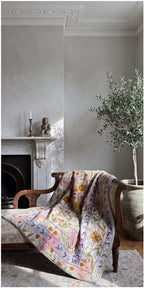 Echo Stone Luxury Vintage Suzani Kantha Throw