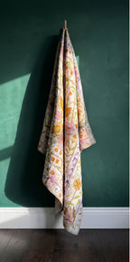 Echo Stone Luxury Vintage Suzani Kantha Throw