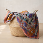 Fern Passage Luxury Vintage Suzani Kantha Throw