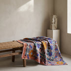 Fern Passage Luxury Vintage Suzani Kantha Throw