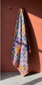 Fern Passage Luxury Vintage Suzani Kantha Throw