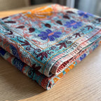 Fern Passage Luxury Vintage Suzani Kantha Throw