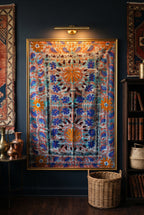 Fern Passage Luxury Vintage Suzani Kantha Throw