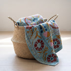 Forest Path Luxury Vintage Suzani Kantha Throw