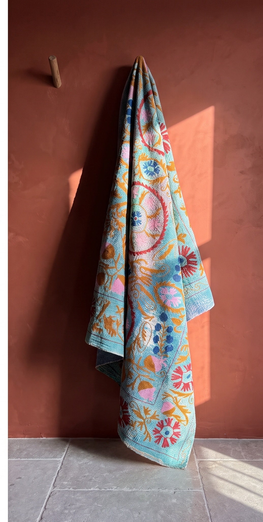 Forest Path Luxury Vintage Suzani Kantha Throw