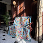 Forest Path Luxury Vintage Suzani Kantha Throw