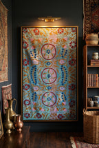 Forest Path Luxury Vintage Suzani Kantha Throw