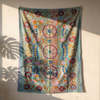 Forest Path Luxury Vintage Suzani Kantha Throw