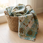 Maple Mist Luxury Vintage Suzani Kantha Throw
