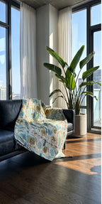 Maple Mist Luxury Vintage Suzani Kantha Throw