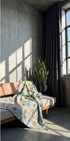 Maple Mist Luxury Vintage Suzani Kantha Throw