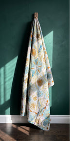 Maple Mist Luxury Vintage Suzani Kantha Throw