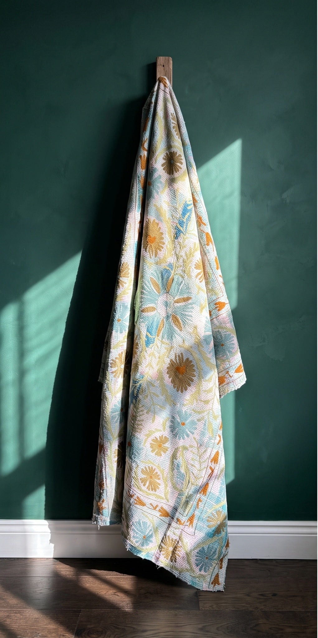 Maple Mist Luxury Vintage Suzani Kantha Throw