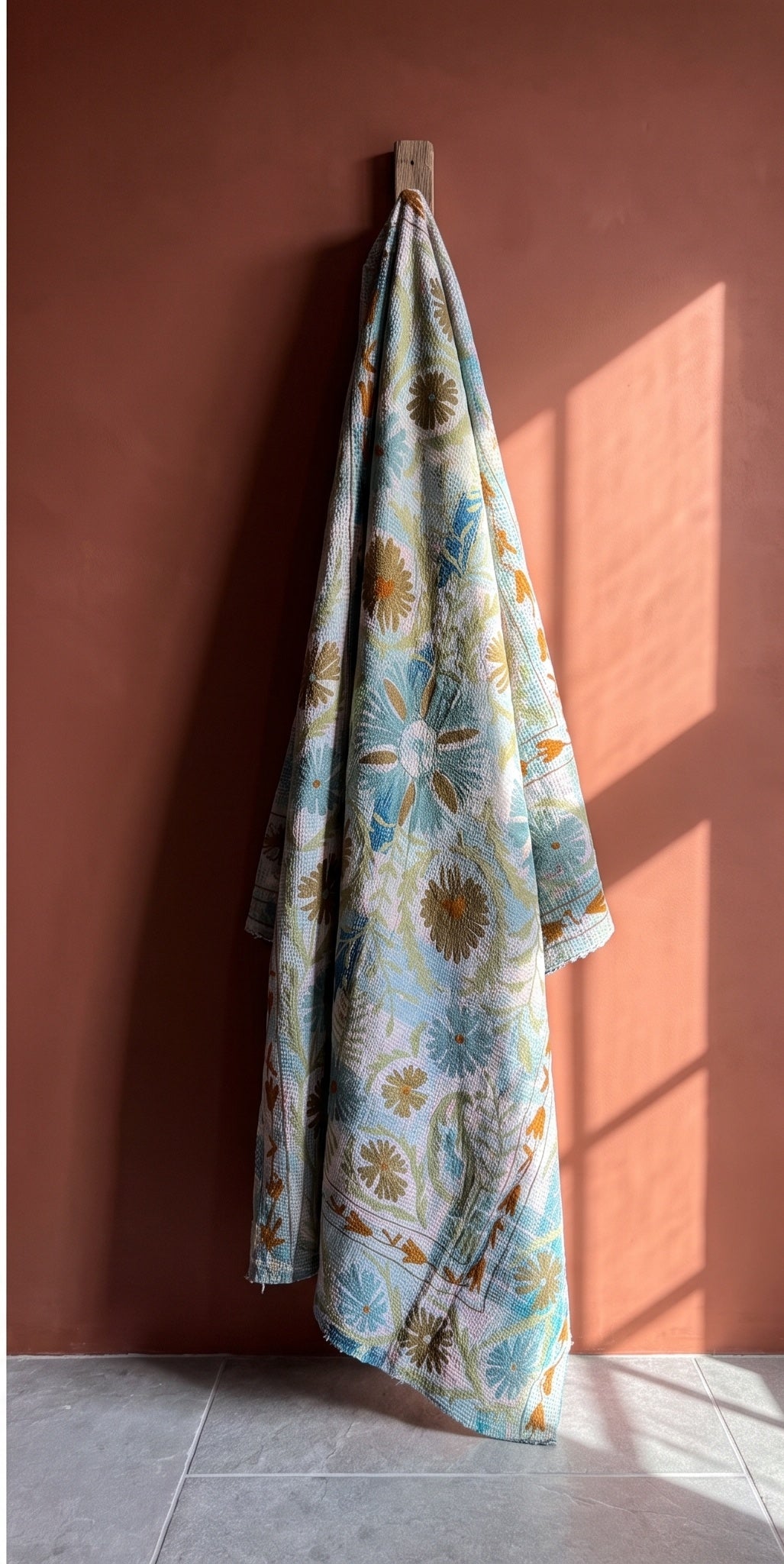 Maple Mist Luxury Vintage Suzani Kantha Throw