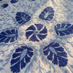 Jeté Suzani en coton brodé main Dew Fern