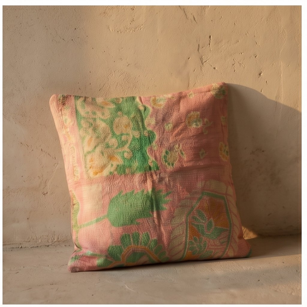 Amber Paisley Handmade Embroidered Cushion Cover