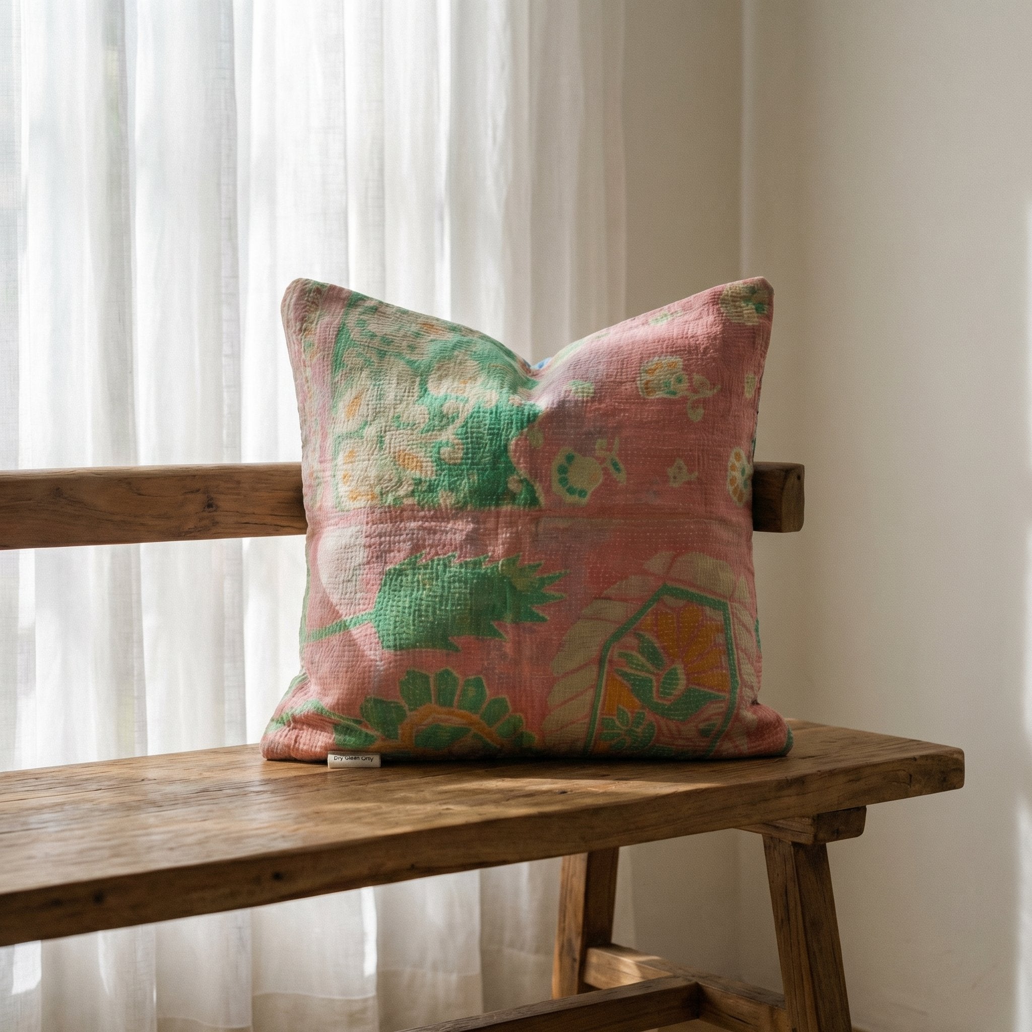 Amber Paisley Handmade Embroidered Cushion Cover