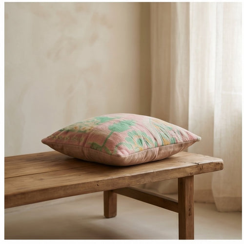 Amber Paisley Handmade Embroidered Cushion Cover