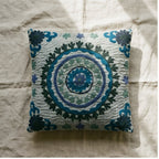 Stone Amber Handmade Embroidered Cushion Cover