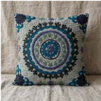 Stone Amber Handmade Embroidered Cushion Cover
