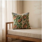 Amber Paisley Handmade Embroidered Cushion Cover