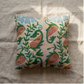 Amber Paisley Handmade Embroidered Cushion Cover
