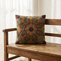 Fern Marigold Handmade Embroidered Cushion Cover