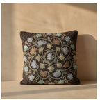 Lotus Rust Handmade Embroidered Cushion Cover