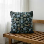 Lotus Rust Handmade Embroidered Cushion Cover
