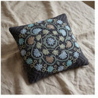 Lotus Rust Handmade Embroidered Cushion Cover