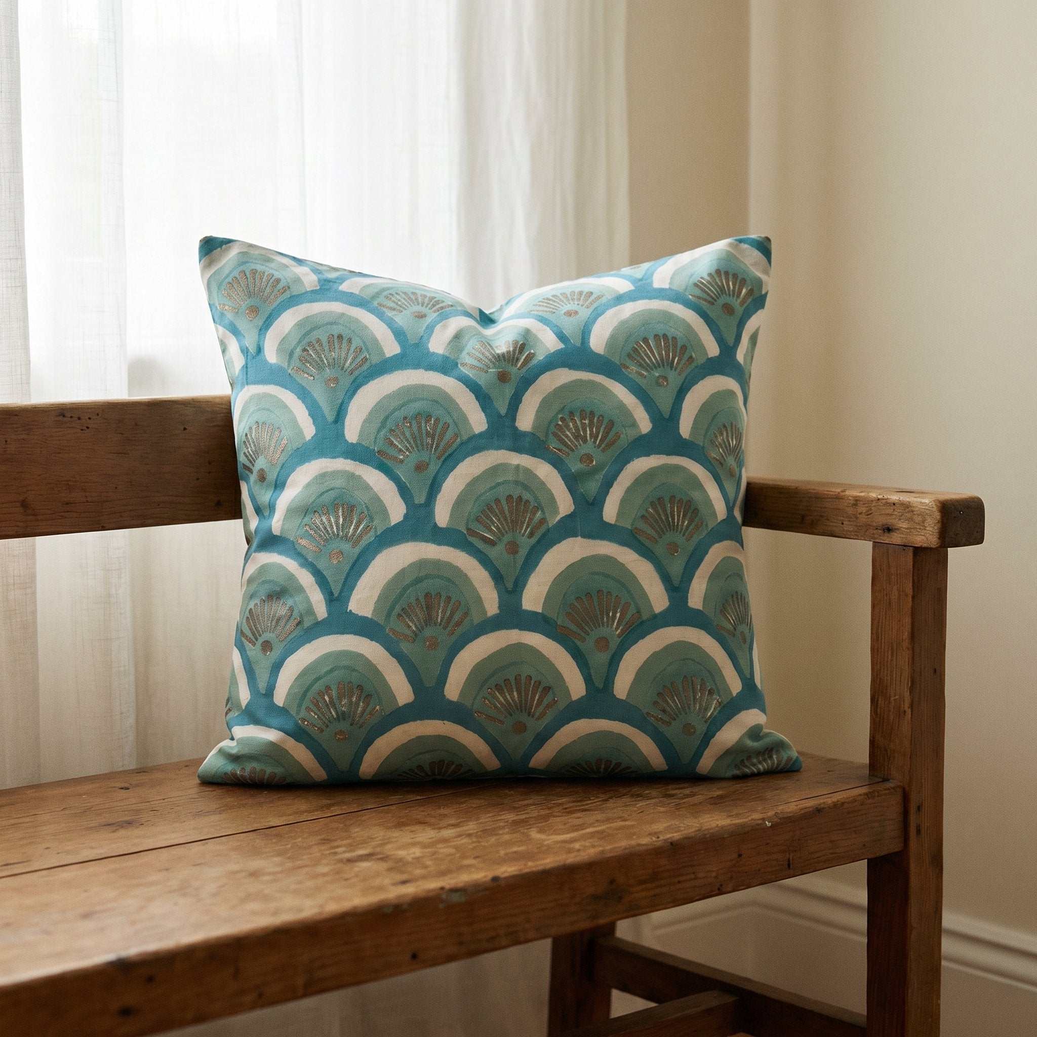 Maple Terracotta Handmade Embroidered Cushion Cover