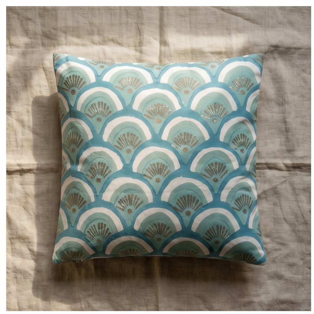 Maple Terracotta Handmade Embroidered Cushion Cover