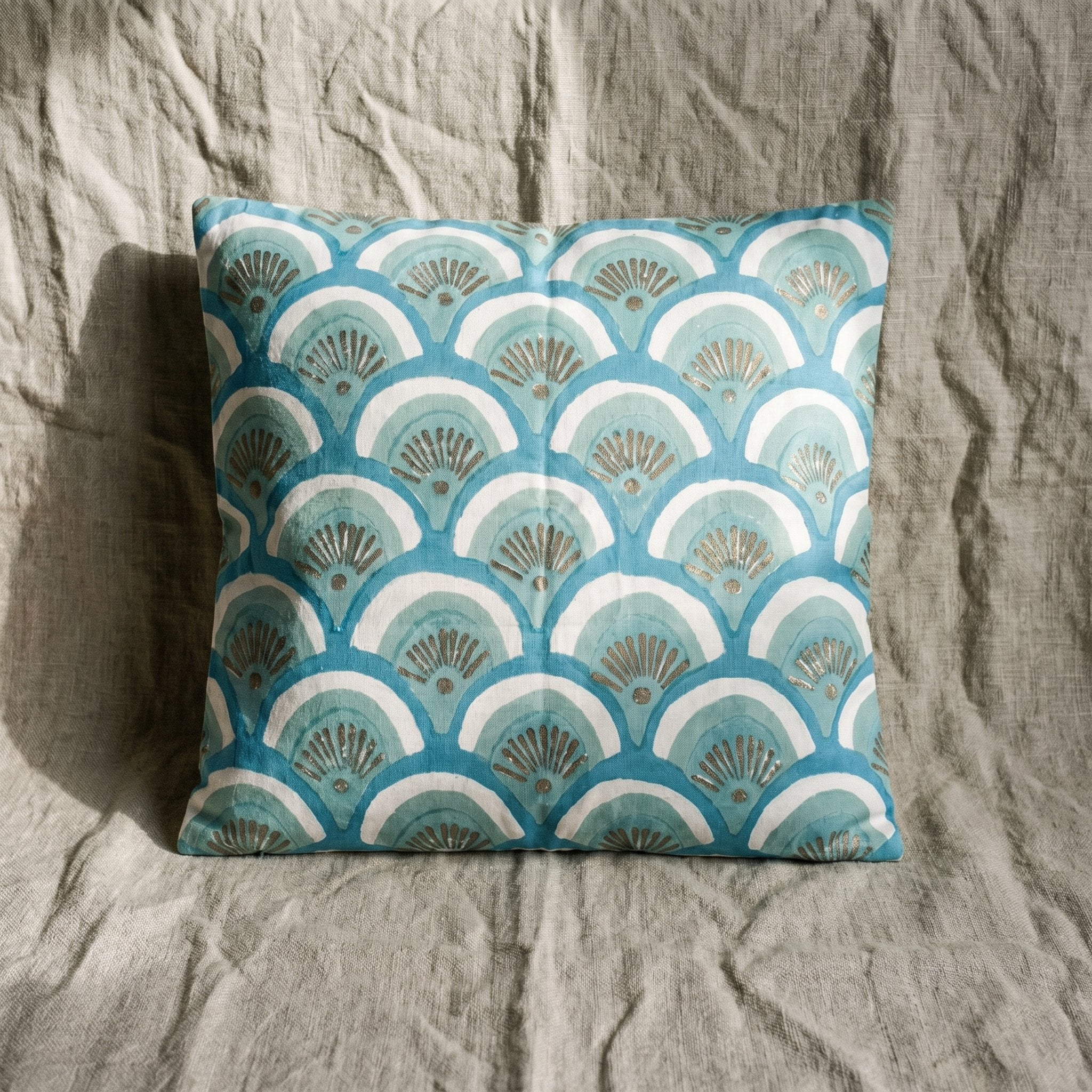 Maple Terracotta Handmade Embroidered Cushion Cover
