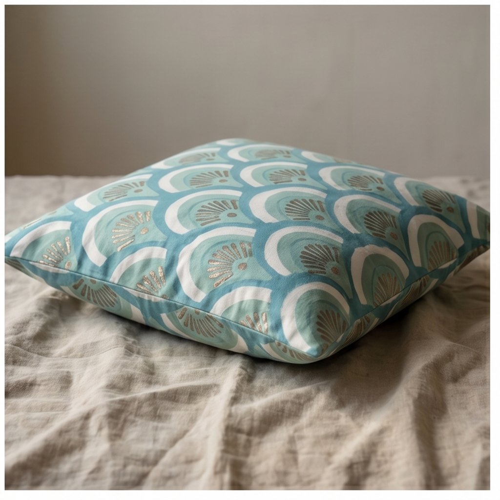 Maple Terracotta Handmade Embroidered Cushion Cover