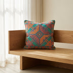 Whisper Cobalt Handmade Embroidered Cushion Cover