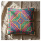 Dawn Glow Handmade Embroidered Cushion Cover