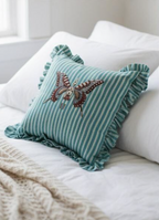 Whimsical Blue Stripes Cushion Cover