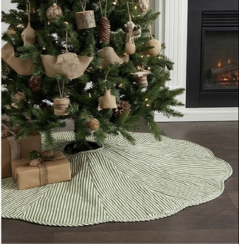 Green Garden Tapestry Christmas Tree Skirt