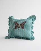 Whimsical Blue Stripes Cushion Cover