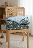 Snuggly Sprout - 100% cotton Hand Made Artisnal Baby Quilt